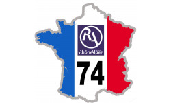 sticker / autocollant FRANCE 74 Rhône Alpes