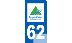 autocollant immatriculation motard 62 du Pas de Calais
