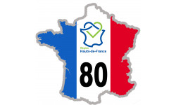 sticker autocollant 80 France région Hauts-de-France
