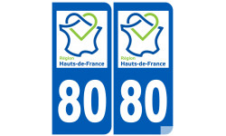 Logo autocollant autocollant 80 immatriculation de la somme région Hauts-de-France