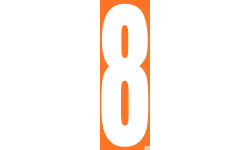 grand numéro orange 8