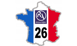 FRANCE 26 Région Rhône Alpes - 10x10cm - Sticker/autocollant