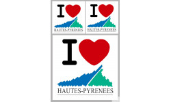 Département 65 les Hautes-Pyrénées (1fois 10cm / 2 fois 5cm) - Sticker/autocollant