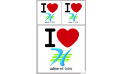 Département 71 la Saône et Loire (1fois 10cm 2fois 5cm) - Sticker/autocollant