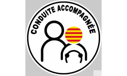 Conduite accompagnée catalane (15x15cm) - sticker/autocollant