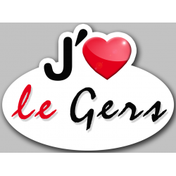 j'aime le Gers (15x11cm) - Sticker/autocollant