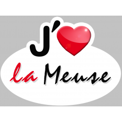 j'aime la Meuse (15x11cm) - Sticker/autocollant