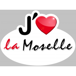 j'aime la Moselle (15x11cm) - Sticker/autocollant